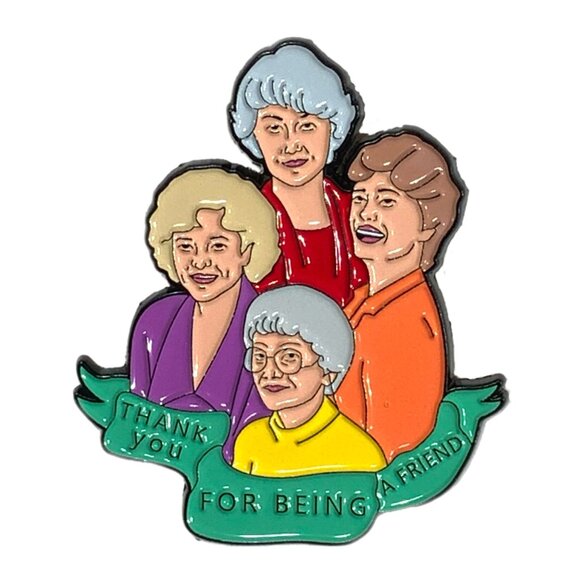 Jewelry - Thank You For Being A Friend Golden Girls Inspired Enamel Pin Brooch NEW!